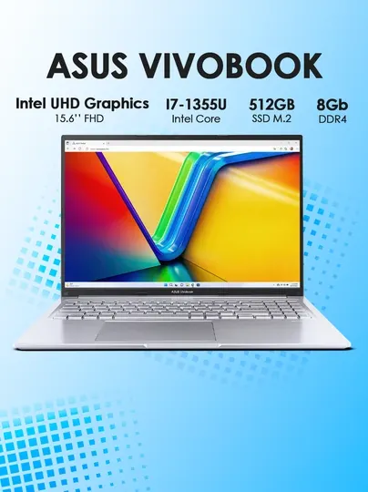 Ноутбук ASUS VivoBook X1504VA i7-1355U 8GB 512GB 15.6" Silver