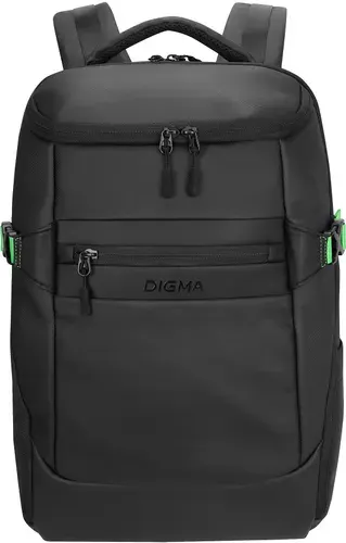 Рюкзак для ноутбука, универсальный черный полиэстер 15.6" дюймов, Digma Game G1 (DGBP15G1BK)