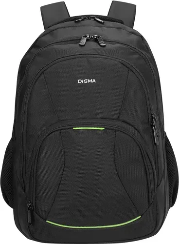 Рюкзак для ноутбука, черный полиэстер 15.6" дюймов, Digma Stash S1 (DGBP15S1BK)