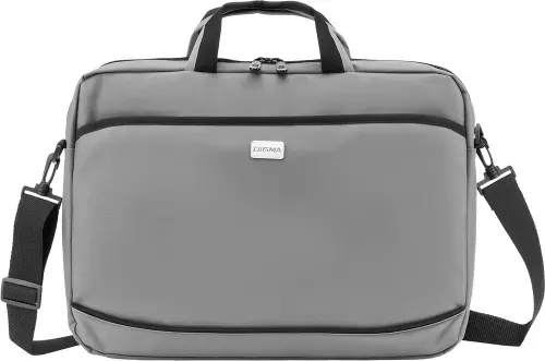 Сумка для ноутбука 15.6" Digma, цвет серый, полиэстер, (R212GBK)