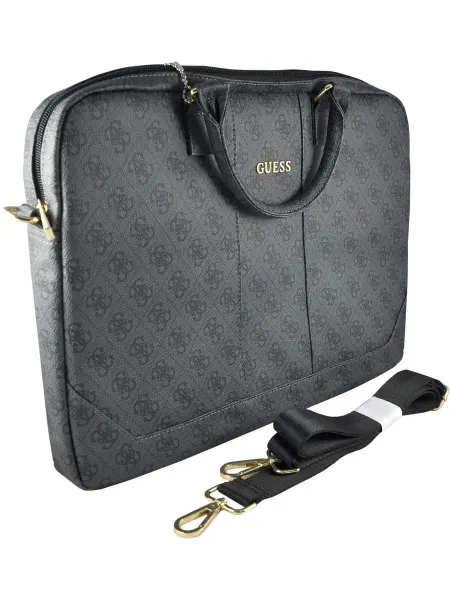 GUESS Сумка для ноутбука 15, 15.6" из экокожи, на молнии, с ремнем