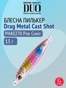 Блесна пилькер DUO Drag Metal Cast Shot, 15 г, PHA0270 Pink Candy