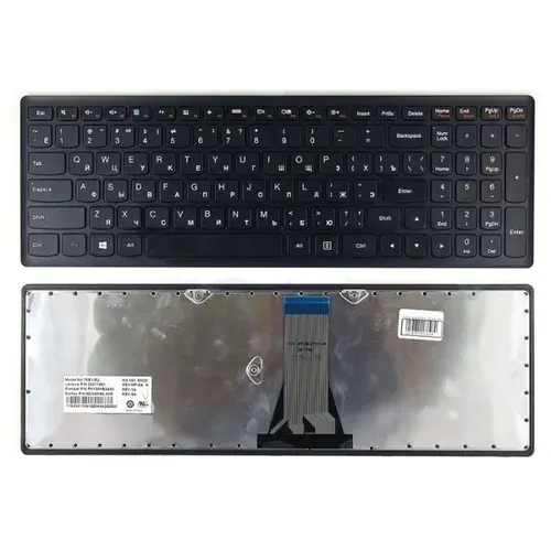 Клавиатура для ноутбука Lenovo IdeaPad Flex 15, G500S, G505S, S500, S510, Z510 черная, рамка черная