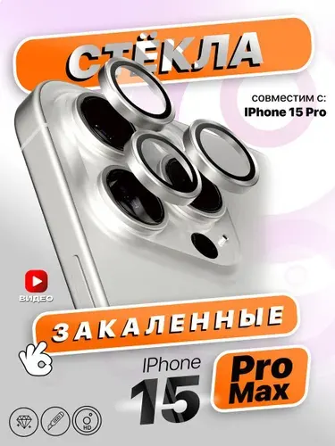 Защитные стекла на камеру iPhone 15 Pro/15 Pro Max