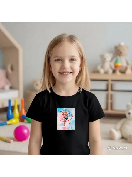 Happy Utka Футболка детская с принтом Гимнастка