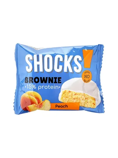 Протеиновый брауни SHOCK, Fitness Shock, 15% белка, без сахара, 50 г