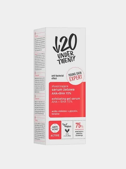 Сыворотка для лица Lirene Under Twenty AHA+BHA 15%, 30 мл