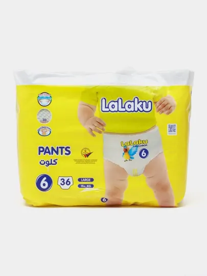 Детские подгузники LaLaKu, 6 размер, 36шт, 15+ кг