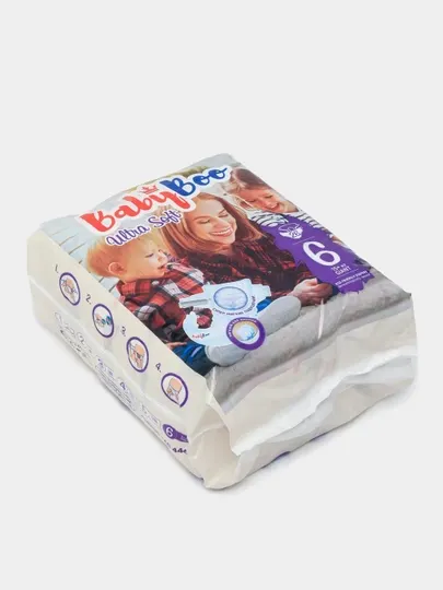 Детские подгузники BabyBoo UltraSoft №6, 15+ кг, 26 шт