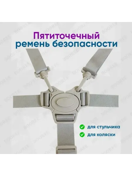 Пятиточечный ремень безопасности для коляски, стульчика для