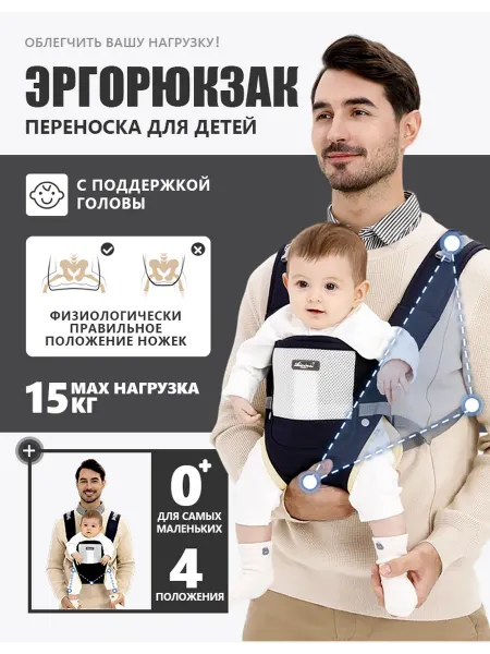 Эргорюкзак Кенгуру для новорожденных Слинг
