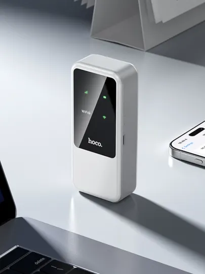 Беспроводной Wi-Fi роутер Hoco HI42, Wi-Fi 6, 150 Мбит, SIM, до 8 ч, 2x2000 мА·ч