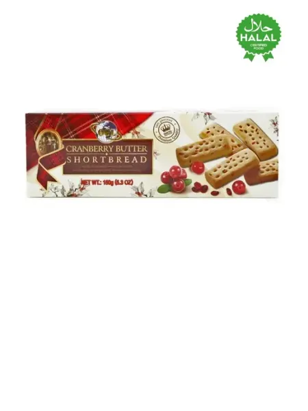HUAMEI Печенье SHORTBREAD Шотландское с клюквой 150г