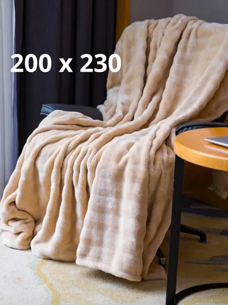 NINAHOME Плед на кровать 200*230 пушистый теплый для спальни