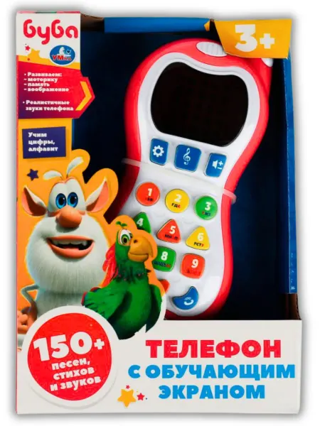 Умка Детский игрушечный развивающий телефон Буба 150+