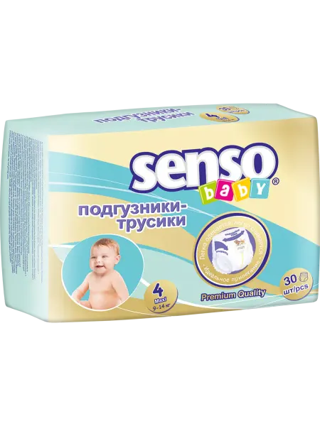 Senso Baby Подгузники-трусики детские размер 4, 9-14 кг