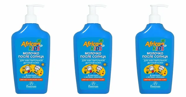 Floresan Молочко детское после солнца Africa Kids, для чувствительной