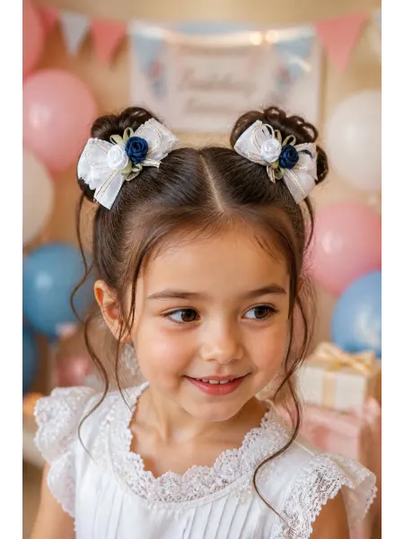 Baby's joy Бантики на резинке розовые праздничные 2 шт