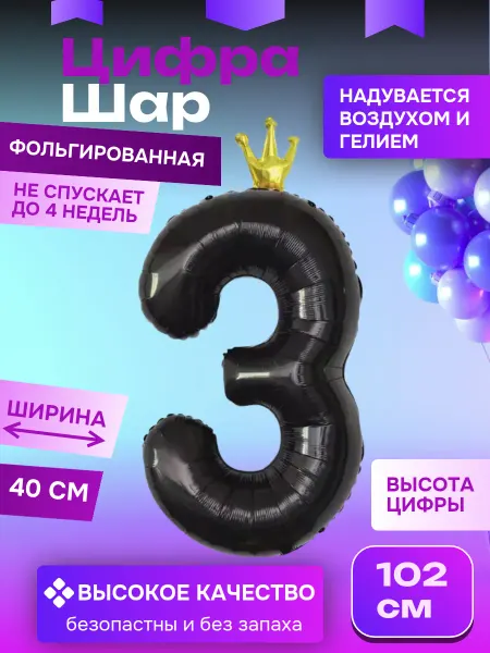 Magic Of Balls Шар цифра фольгированная