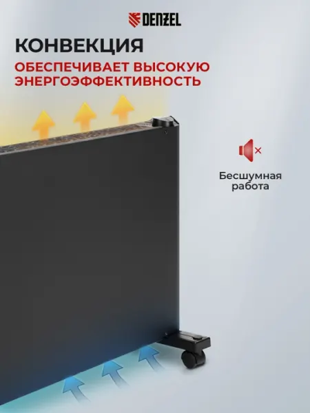 DENZEL Конвектор электрический XCE-1500B, 1500 Вт, обогреватель