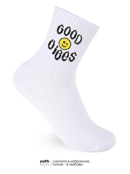 Yutti Носки веселые с надписью Good vibes