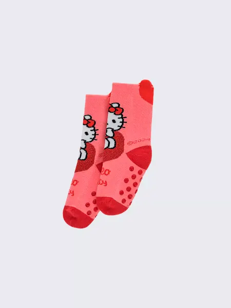 ORIGINAL MARINES Носки высокие антискользящие с принтом Hello Kitty