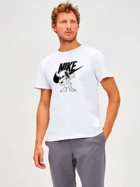 IVUSHKAprint Футболка Nike Снуппи с принтом белая