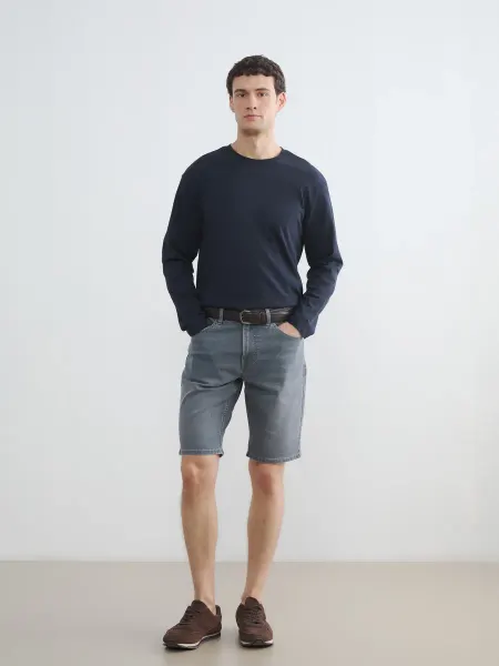 LC Waikiki Мужские джинсовые шорты слим-фит