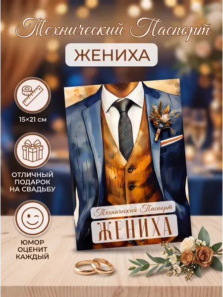 Филькина грамота Свадебная открытка технический паспорт жениха пожелание