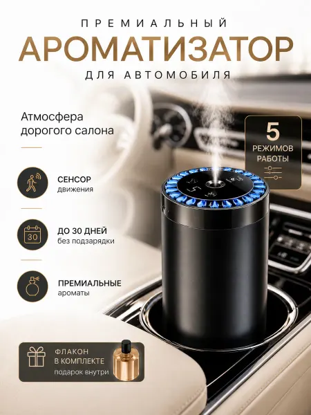 Стильно-мыльно Ароматизатор в машину автоматический (диффузор автопарфюм)