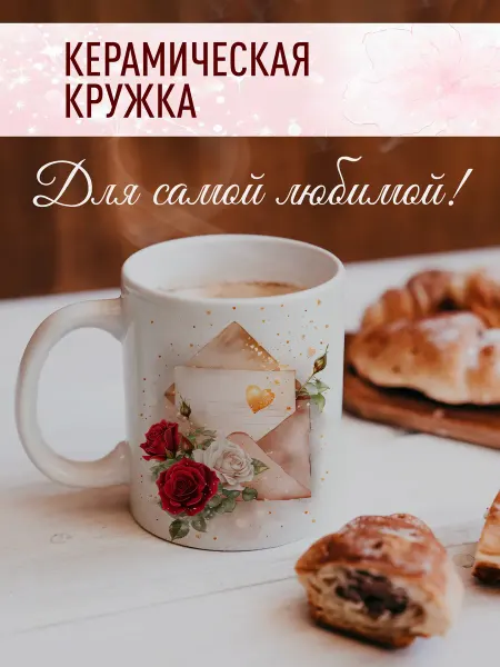 Счастье в подарок Подарочная кружка на 14 февраля, 8 марта