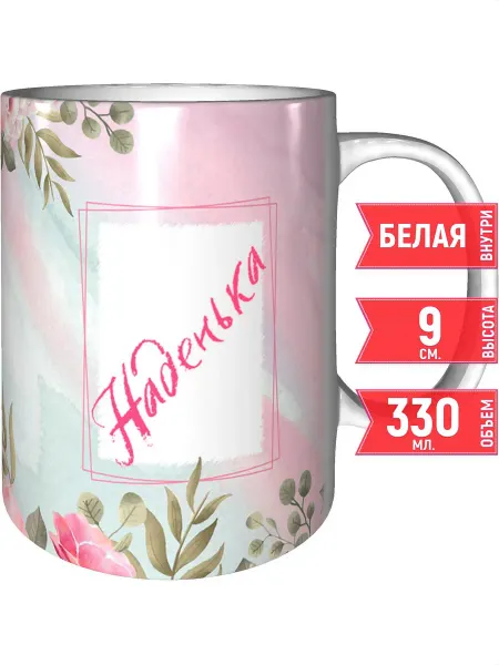 Grand cadeaux Кружка с именем Наденька - стандартная
