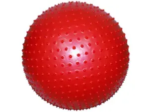 Мяч для фитнеса Anti-burst GYM BALL с массажными шипами. Диаметр 75 см: MA-75 1550 г (Красный)