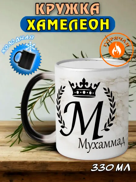 LapinMega Именная кружка хамелеон подарочная Мухаммад