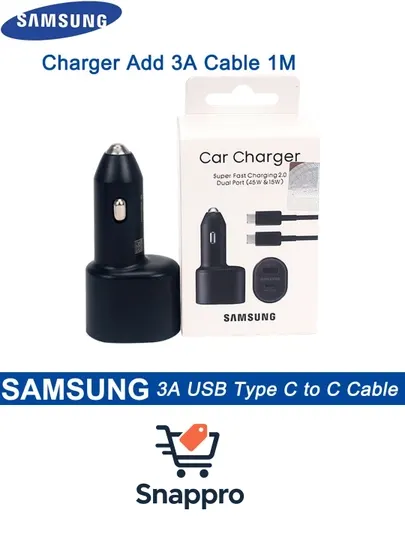 Samsung автомобильное зарядное устройство 45W 15W