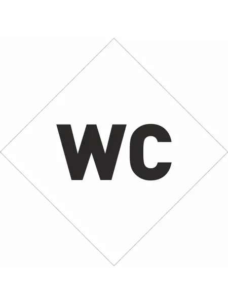ПолиЦентр Табличка для туалета WC из пластика 15x15 см