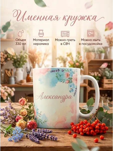 Тумакс Кружка подарок с именем Александра