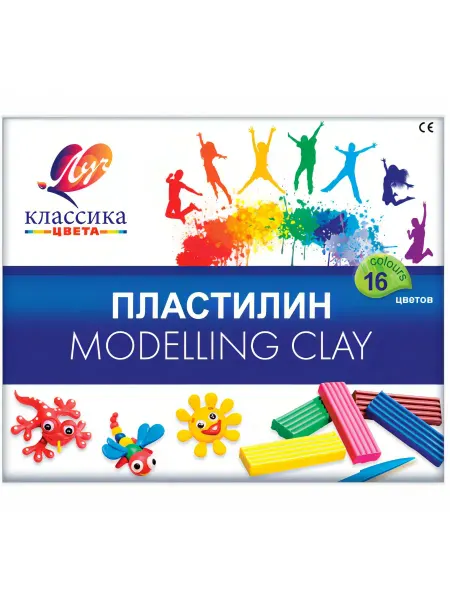 Луч (канцтовары) Пластилин Классика набор 16 цветов