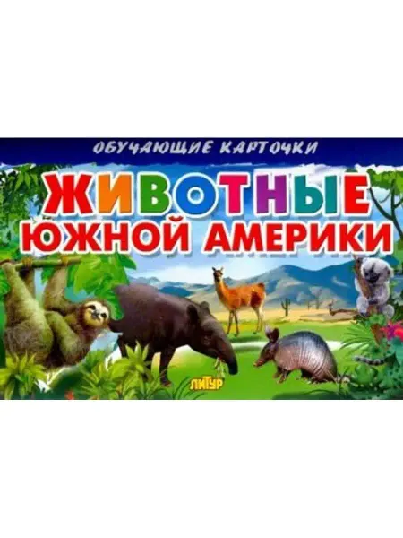 ЛитУр Обучающие карточки. Животные Южной Америки (16 карточек)