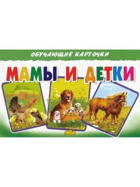 ЛитУр Обучающие карточки. Мамы и детки (16 карточек)