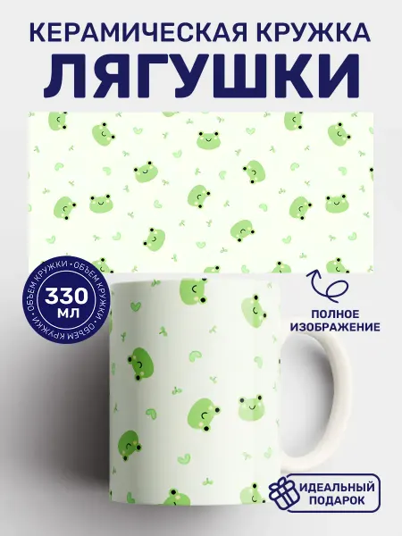 Кружки от котиков Кружка с принтом Лягушки