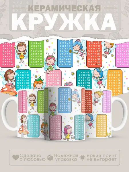 Студия печати КК Кружка детская таблица умножения феи