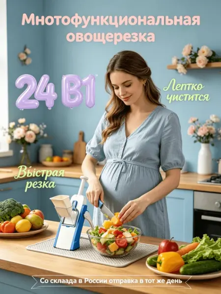 Овощерезка многофункциональная ручная шинковка овощей