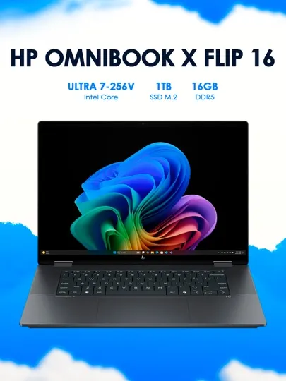 Ноутбук HP OmniBook X Flip 16 Ultra 7 16GB 1TB 2K Touch