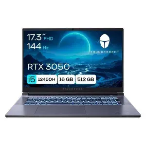 Thunderobot Игровой ноутбук 17.3", Intel Core i5-12450H, RAM 16 ГБ 512 ГБ, NVIDIA GeForce RTX 3050 для ноутбуков (4 Гб), Без системы, серый металлик