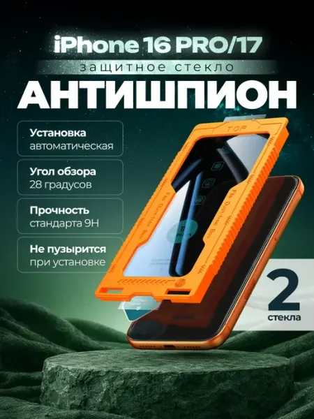 TOFURA Защитное стекло для iPhone 16 Pro 17 антишпион