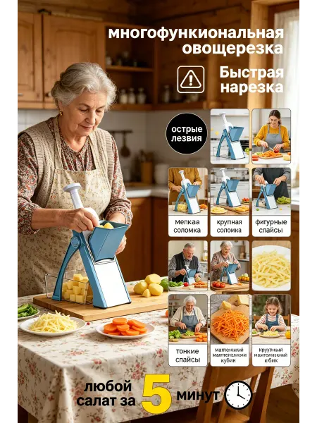 Овощерезка ручная многофункциональная
