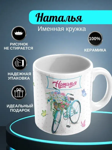 ИменноТвое Кружка белая "Наталья"