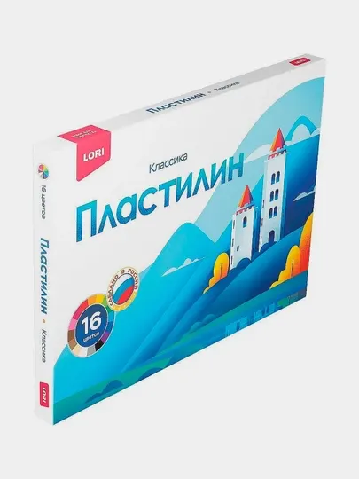 Пластилин LORI Классика Плк-006, 16 цветов по 20 г