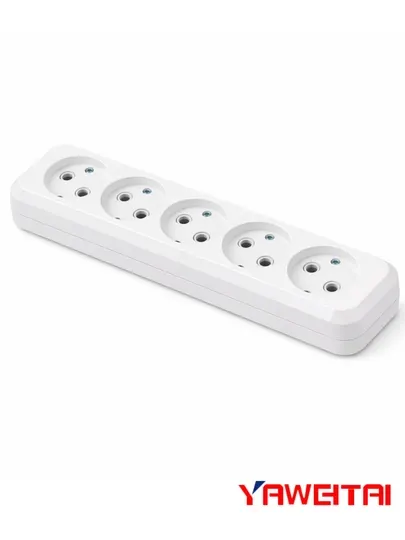 Колодка для удлинителя Yaweitai YW‑5805, 5 розеток, 16А, 250В, 3500Вт